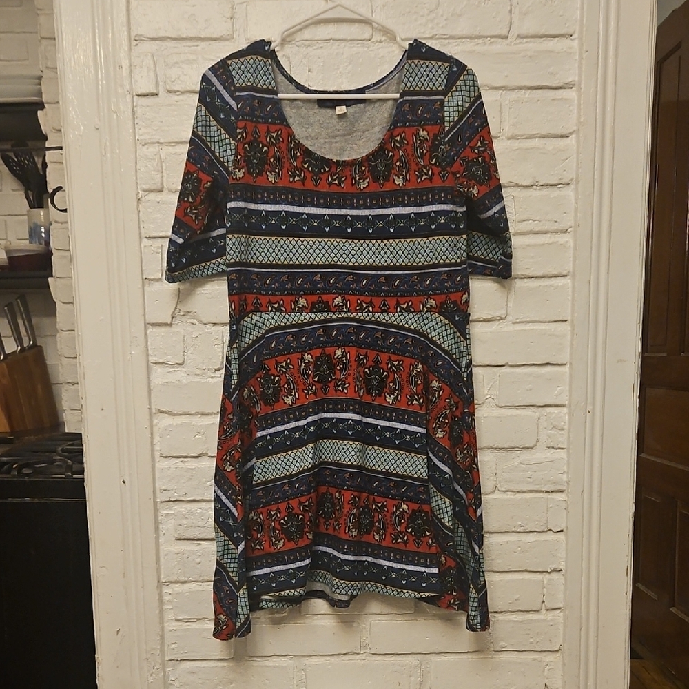 Multicolor Striped Women's Dress